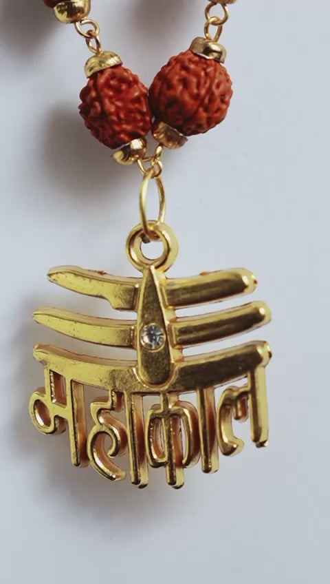 Rudraksha Mala with Mahakal Pendant - Spiritual Jewelry