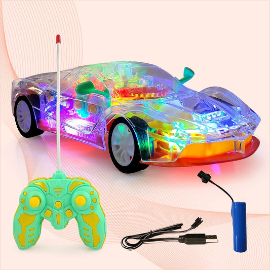Gleemify remote control rechargeable car with colorful lights and easy-to-use controller